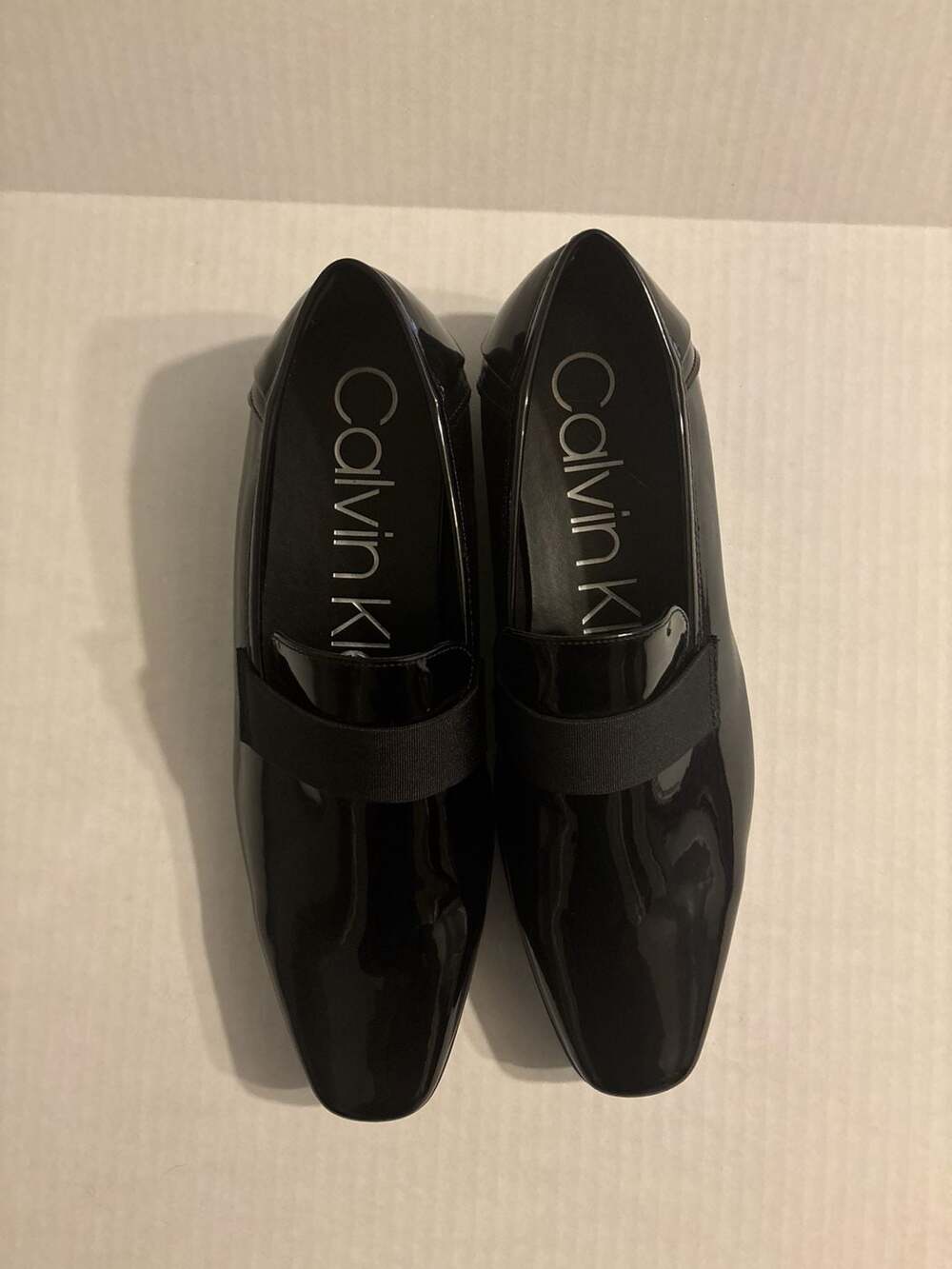 Calvin Klein Bernard Black Patent Men's Tuxedo Loafers